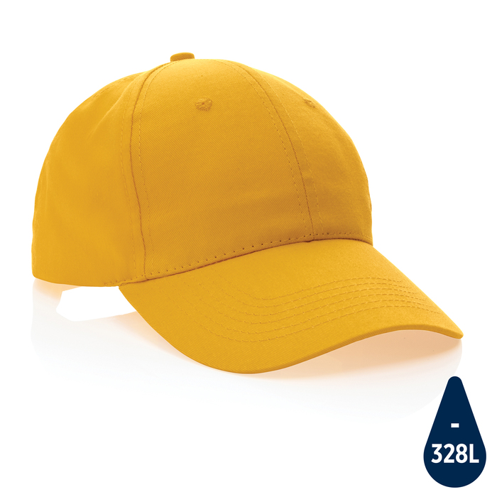 Бейсболка Impact из переработанного хлопка AWARE™, 6 клиньев, 190 г/м2 для нанесения логотипа