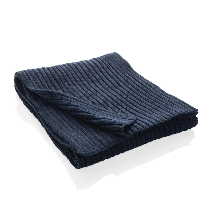 Вязаный шарф Impact из Polylana® AWARE™, 180x25 см для нанесения логотипа