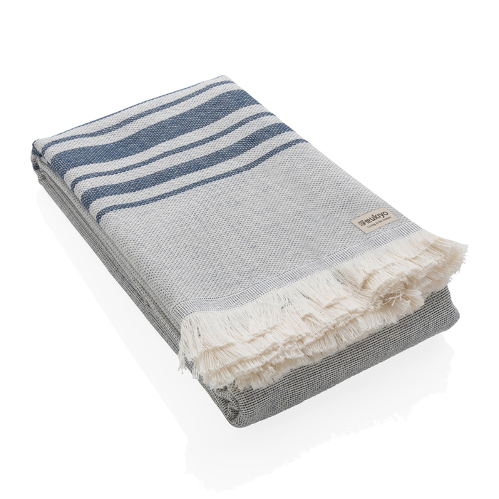 Накидка Ukiyo Yumiko из переработанного хлопка AWARE™, 100x180 см для нанесения логотипа