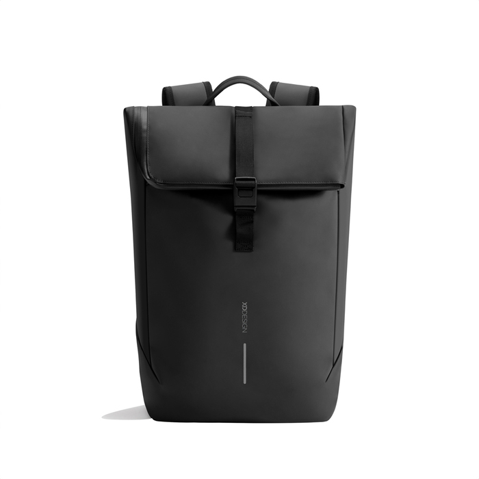 Антикражный водонепроницаемый рюкзак Urban Flap-Top, черный для нанесения логотипа
