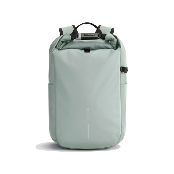 Антикражный рюкзак Urban Roll-top, зеленый для нанесения логотипа