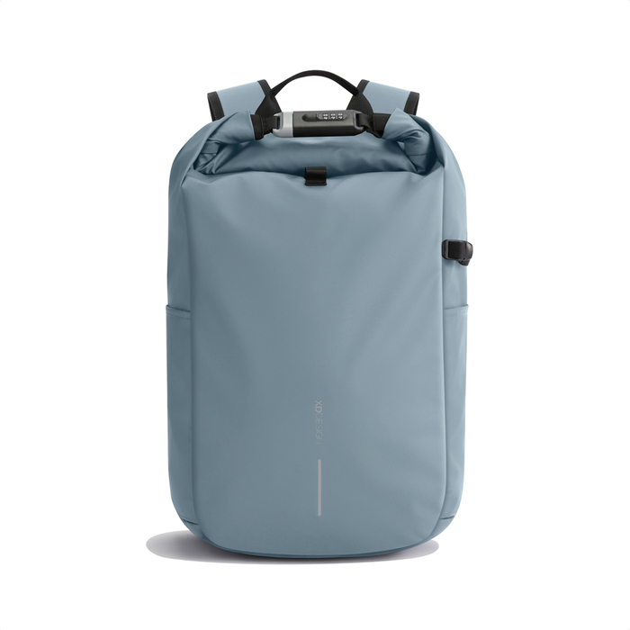Антикражный рюкзак Urban Roll-top, голубой для нанесения логотипа