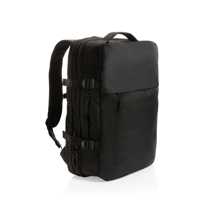 Рюкзак для путешествий Swiss Peak из rPET AWARE™ с регулируемым объемом, 15.6" для нанесения логотипа