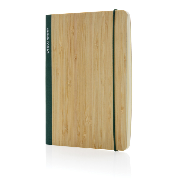 Блокнот Scribe с обложкой из бамбука, А5, 80 г/м² для нанесения логотипа