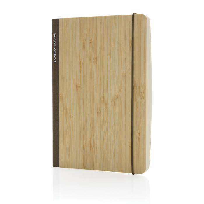 Блокнот Scribe с обложкой из бамбука, А5, 80 г/м² для нанесения логотипа