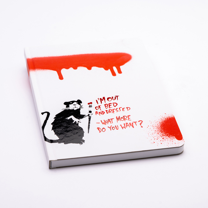 Блокнот линованный Pininfarina Banksy Крыса из каменной бумаги, А5 для нанесения логотипа