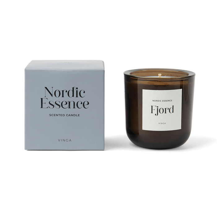 Большая ароматическая свеча VINGA Nordic Essence в стекле для нанесения логотипа