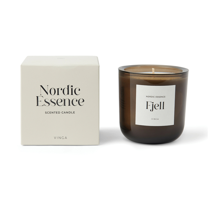 Большая ароматическая свеча VINGA Nordic Essence в стекле для нанесения логотипа
