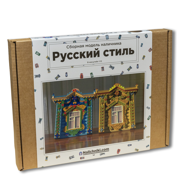 Сборная модель наличника Нижегородской области, "Peresvet" (Русский стиль)  (бежевый) для нанесения логотипа