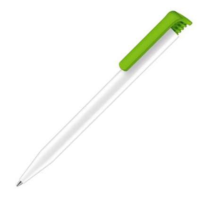 Шариковая ручка Senator "Super Hit Polished Basic" (Белый; Салатовый) для нанесения логотипа