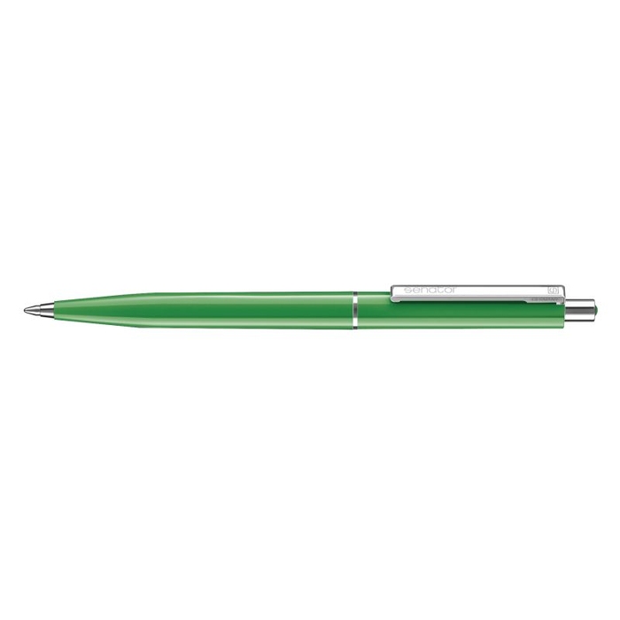 Шариковая авторучка Senator  с металлическими деталями "Point Polished" (Зелёный) для нанесения логотипа