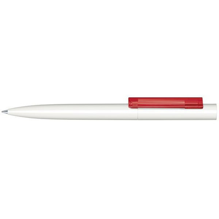 Шариковая ручка Senator с поворотным механизмом "Headliner Polished  Basic" (Белый; Красный) для нанесения логотипа
