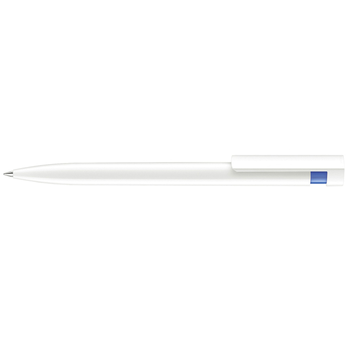 Шариковая ручка Senator с нажимным механизмом "Liberty Polished Basic" (Белый; Синий) для нанесения логотипа
