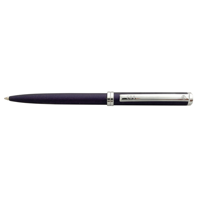 Шариковая авторучка в металлическом корпусе из латуни "DELGADO METALLIC BLUE FINISH" CBS (Синий; Серебристый) для нанесения логотипа