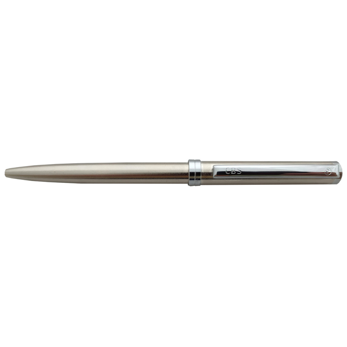 Шариковая авторучка в металлическом корпусе из латуни "DELGADO STEEL FINISH/CHROME" CBS (серебристый) для нанесения логотипа