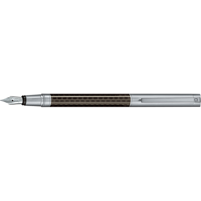 Перьевая ручка из металла в комбинации с лёгким карбоном "Fountain Pen" (черный) для нанесения логотипа
